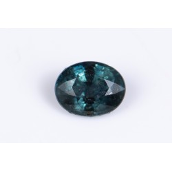 Blueish green sapphire 0.74ct heated oval cut