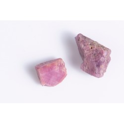 2pcs rough ruby crystals with strong fluorescence 17.4ct