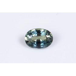 Green sapphire 0.50ct IF untreated oval cut