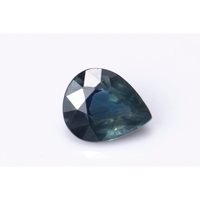 Син сапфир 1.12ct VS нетретиран GRA сертификат капковидна шлифовка