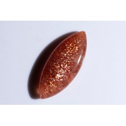 Big sunstone confetti 26.9ct marquise cabochon