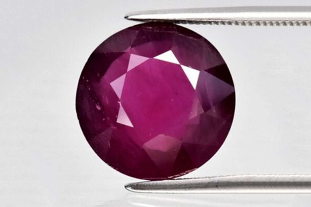 Natural rhodolite garnet 5.31ct 11.5mm round cut loose gemstone for jewelry