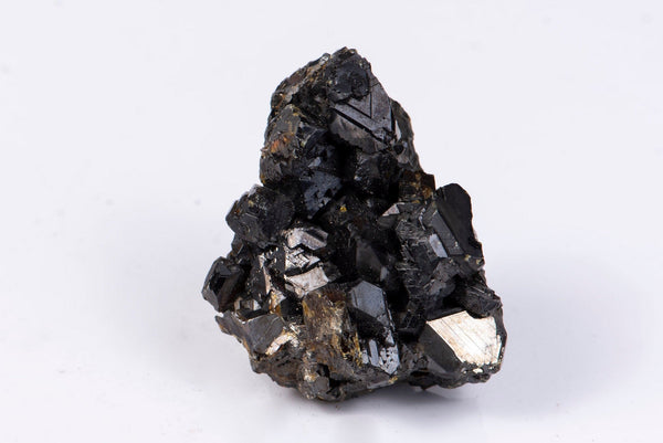 Lustrous black natural sphalerite crystal cluster from Bulgaria, 101g