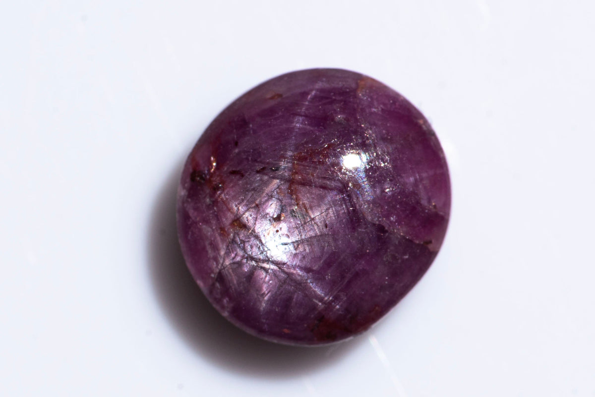 Natural star ruby 2.55ct 6-ray star oval cabochon loose gemstone for jewelry