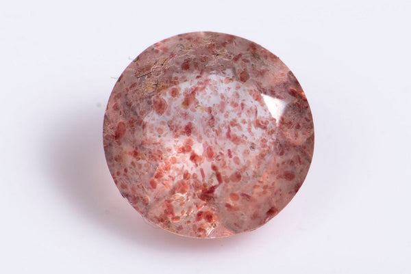 Natural strawberry quartz 0.69ct 6mm round cut loose gemstone for jewelry