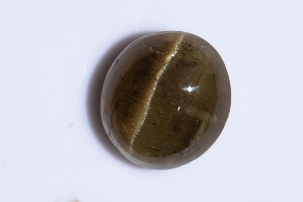Natural yellow cat's eye apatite 5.66ct oval cabochon loose gemstone for jewelry