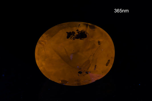 Yellow sapphire 2.14ct Ceylon heated oval cut fluorescent
