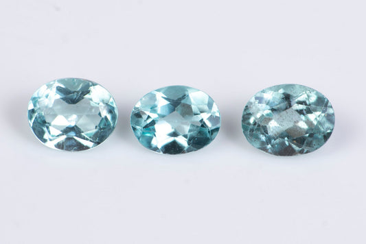 3 pieces blue apatite 1.06ct oval cut