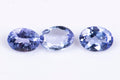 Естествен танзанит 3 броя 0.44ct 4x3mm овална шлифовка, камъни за бижута