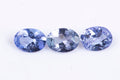 Natural tanzanite 3pcs 0.46ct 4x3mm oval cut loose gemstones for jewelry