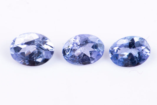3 броя танзанит 0.46ct 4x3mm овална шлифовка