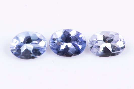3 броя танзанит 0.49ct 4x3mm овална шлифовка