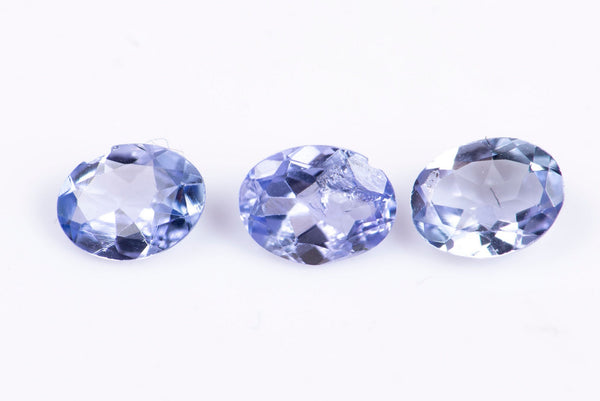 3 Pieces Natural Tanzanite 0.50ct 4x3mm Oval Cut