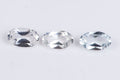 Natural white topaz 3 pieces 0.83ct 5x3mm oval cut loose gemstones for jewelry