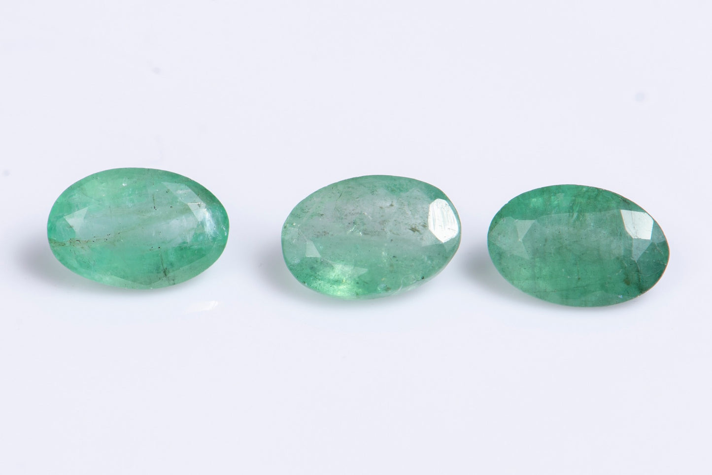 3 pieces Zambian emerald 1.20ct oval cut