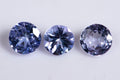 Natural tanzanite 3pcs 0.70ct 3.8mm round cut loose gemstones for jewelry