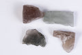 Natural purple and green apatite crystals 4pcs 13.6g from Pakistan