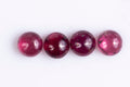 Natural ruby 4 pieces 0.46ct heated round cut loose gemstones for jewelry