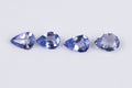 Естествен танзанит 4 броя 0.47ct капковидна шлифовка, камъни за бижута