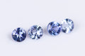 Естествен танзанит 4 броя 0.67ct 3.2mm кръгла шлифовка, камъни за бижута