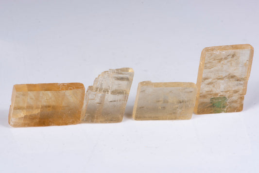 4 pieces yellow optical calcite Iceland spar 53g
