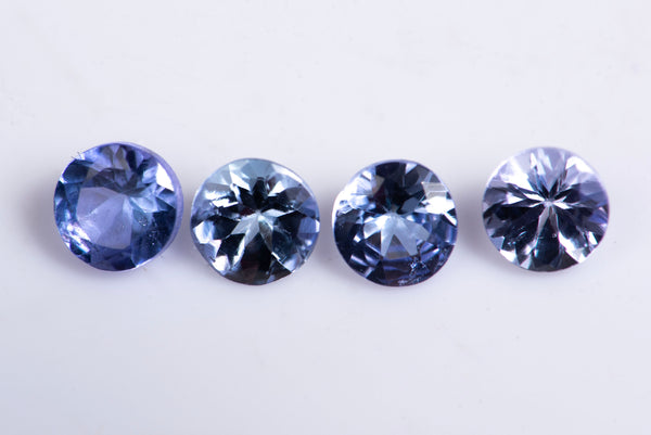 4 Pieces Natural Tanzanite 3.5mm 0.70ct Round Cut