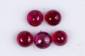 Natural ruby 5 pieces 0.39ct heated round cabochons loose gemstones for jewelry