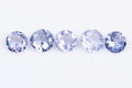 Естествен танзанит 5 броя 0.29ct 2.3-2.4mm кръгла шлифовка, камъни за бижута
