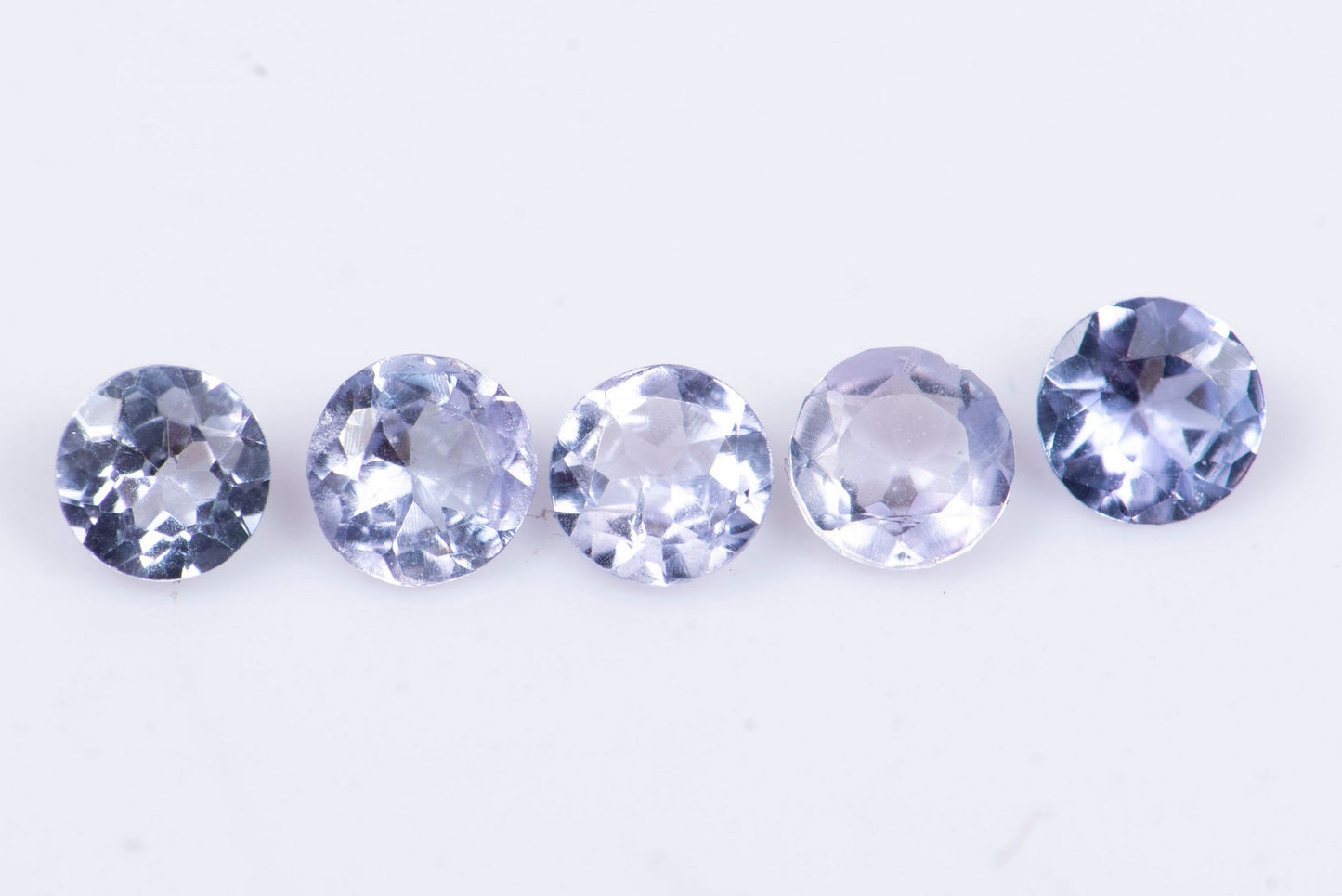 5 броя танзанит 0.30ct 23.-2.4mm кръгла шлифовка