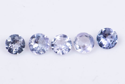 5 броя танзанит 0.30ct 23.-2.4mm кръгла шлифовка