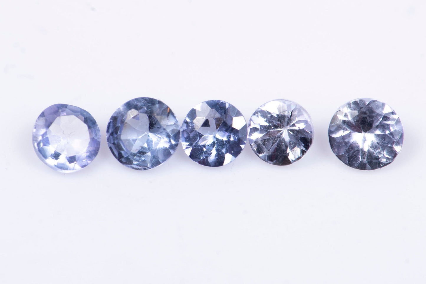 5 броя танзанит 0.32ct 23.-2.4mm кръгла шлифовка