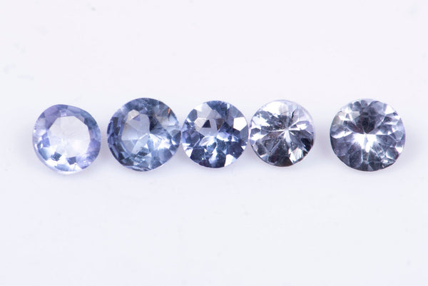 5 Pieces Natural Tanzanite 0.32ct 2.3-2.4mm Round Cut #1
