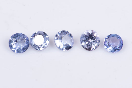 5 броя танзанит 0.32ct 23.-2.4mm кръгла шлифовка