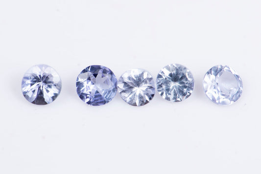 5 броя танзанит 0.34ct 23.-2.4mm кръгла шлифовка