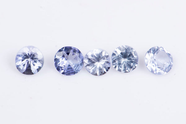 5 Pieces Natural Tanzanite 0.34ct 2.3-2.4mm Round Cut #1
