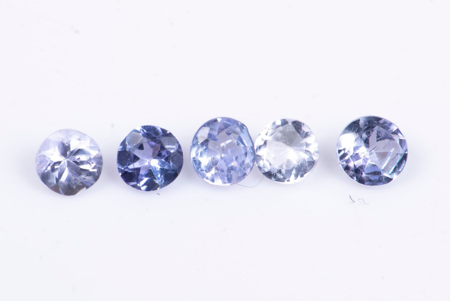 5 броя танзанит 0.34ct 23.-2.4mm кръгла шлифовка