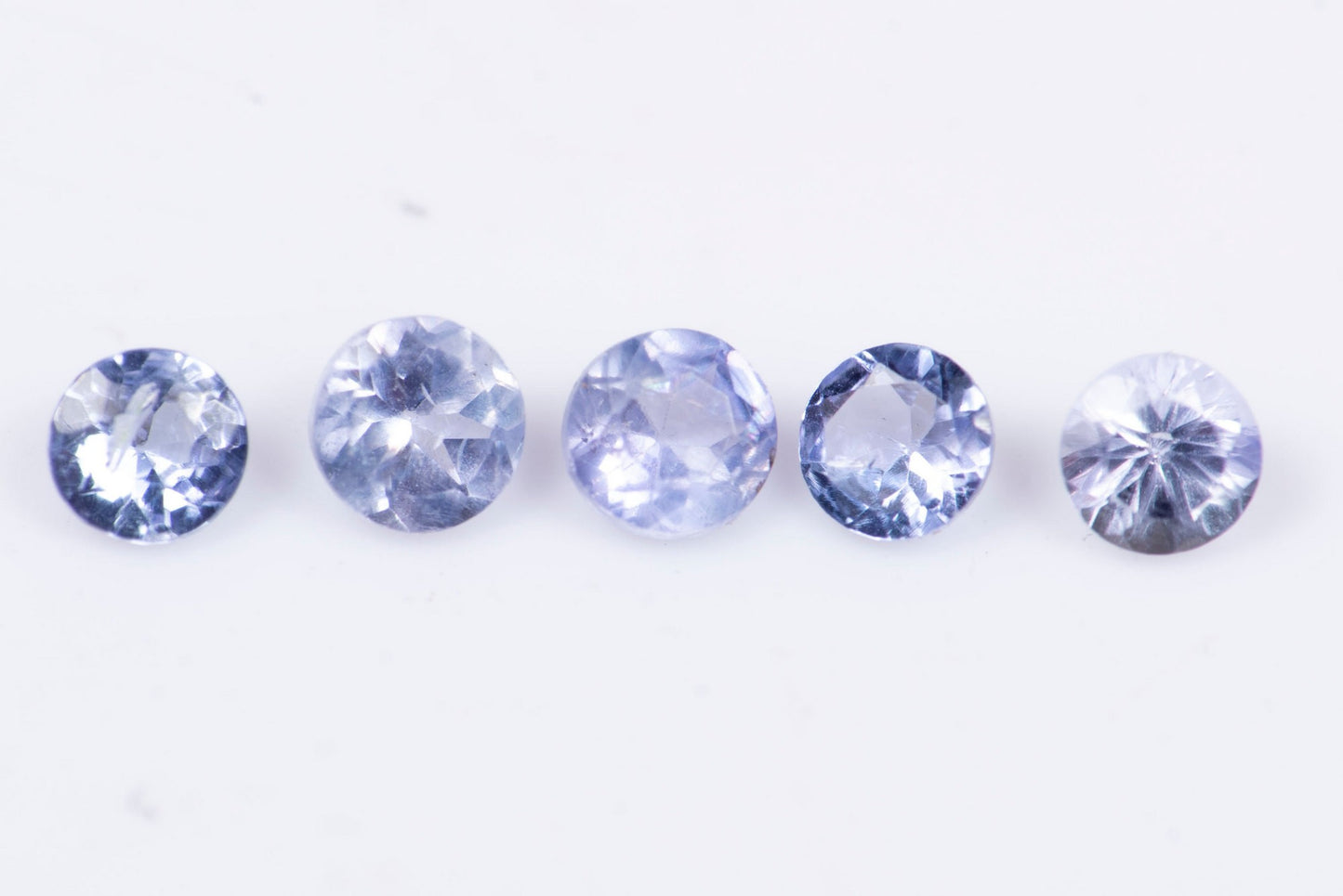 5 броя танзанит 0.38ct 23.-2.4mm кръгла шлифовка