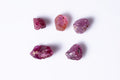 Natural ruby 5 pieces 3.97ct untreated rough crystals loose gemstones