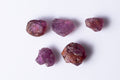 Natural ruby 5 pieces 4.61ct untreated rough crystals loose gemstones