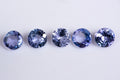 Natural tanzanite 5pcs 3.5mm 0.85ct round cut loose gemstones for jewelry