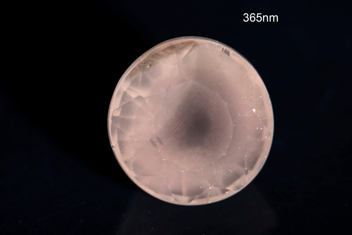 Natural White Zircon 6.6mm 2.19ct Untreated Round Cut Interesting Fluorescence
