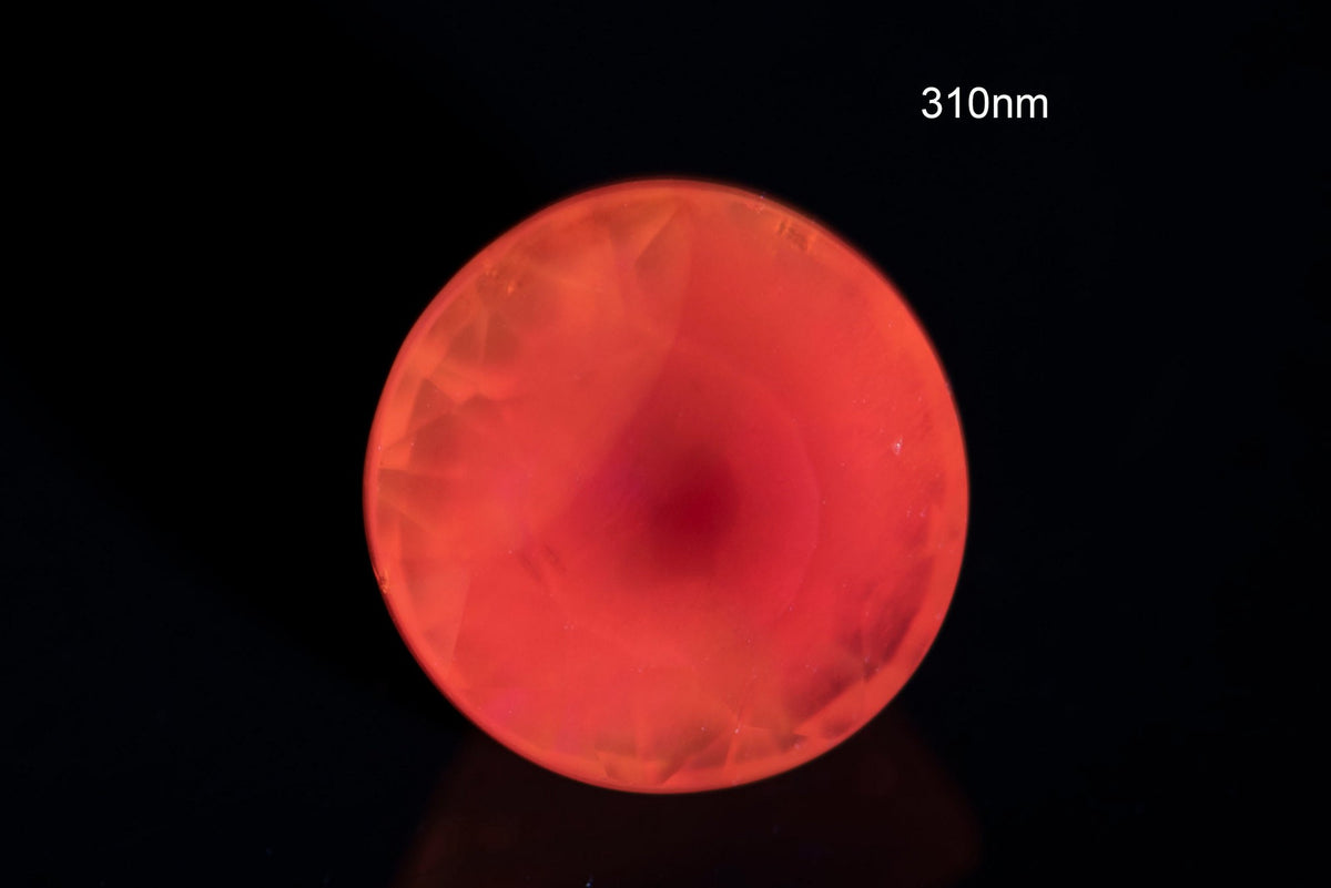 Natural White Zircon 6.6mm 2.19ct Untreated Round Cut Interesting Fluorescence