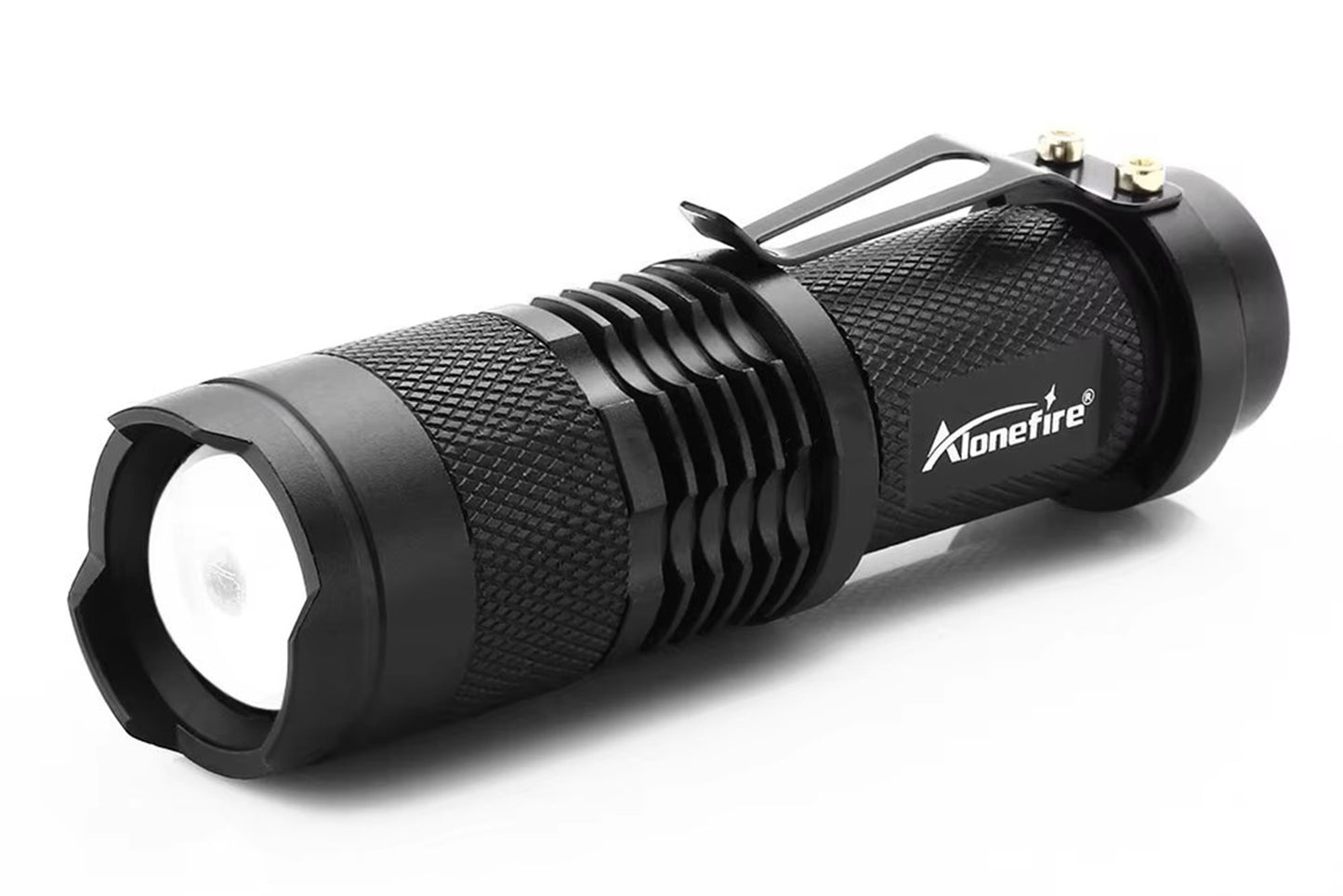 Alonefire SK68 Ultraviolet Flashlight – 365nm (Zoom Lens, 3 Modes, Unfiltered)