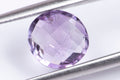 Natural purple amethyst 1.98ct 9mm checkers cut loose gemstone for jewelry