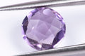 Natural purple amethyst 2.14ct 9mm checkers cut loose gemstone for jewelry