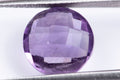 Natural purple amethyst 2.15ct 9mm checkers cut loose gemstone for jewelry