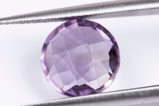 Amethyst 2.35ct 9mm checkers cut