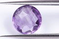 Natural purple amethyst 2.44ct 9mm checkers cut loose gemstone for jewelry
