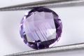 Natural purple amethyst 2.55ct 9mm round checkers cut loose gemstone