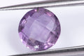 Natural purple amethyst 2.5ct 9mm checkers cut loose gemstone for jewelry